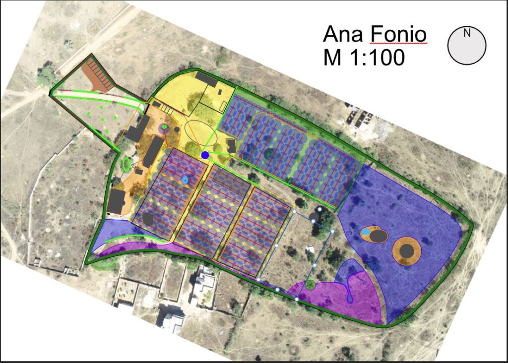 Karte von Ana Fonio im Senegal, Planungsstadium